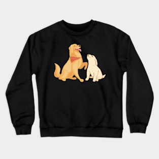 Cute Golden retriever hug Crewneck Sweatshirt